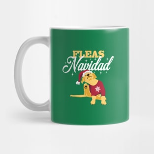 Feliz Navidad Fleas Navidad Yellow Lab Puppy Christmas Mug